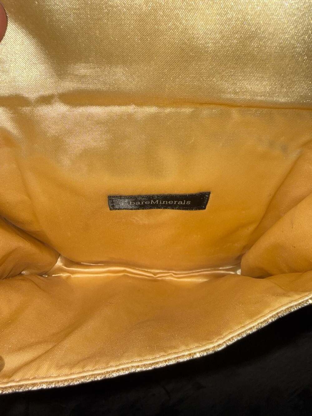 bareMinerals Gold Glitter Cosmetic Makeup Clutch Bag - Picture 6 of 6